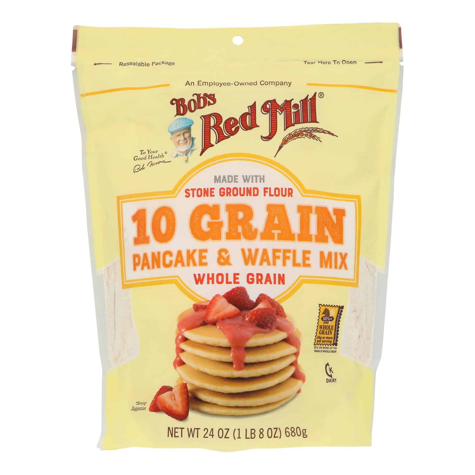 Bob's Red Mill - Pancake-waffle Mix 10 Green - Case Of 4-24 Oz