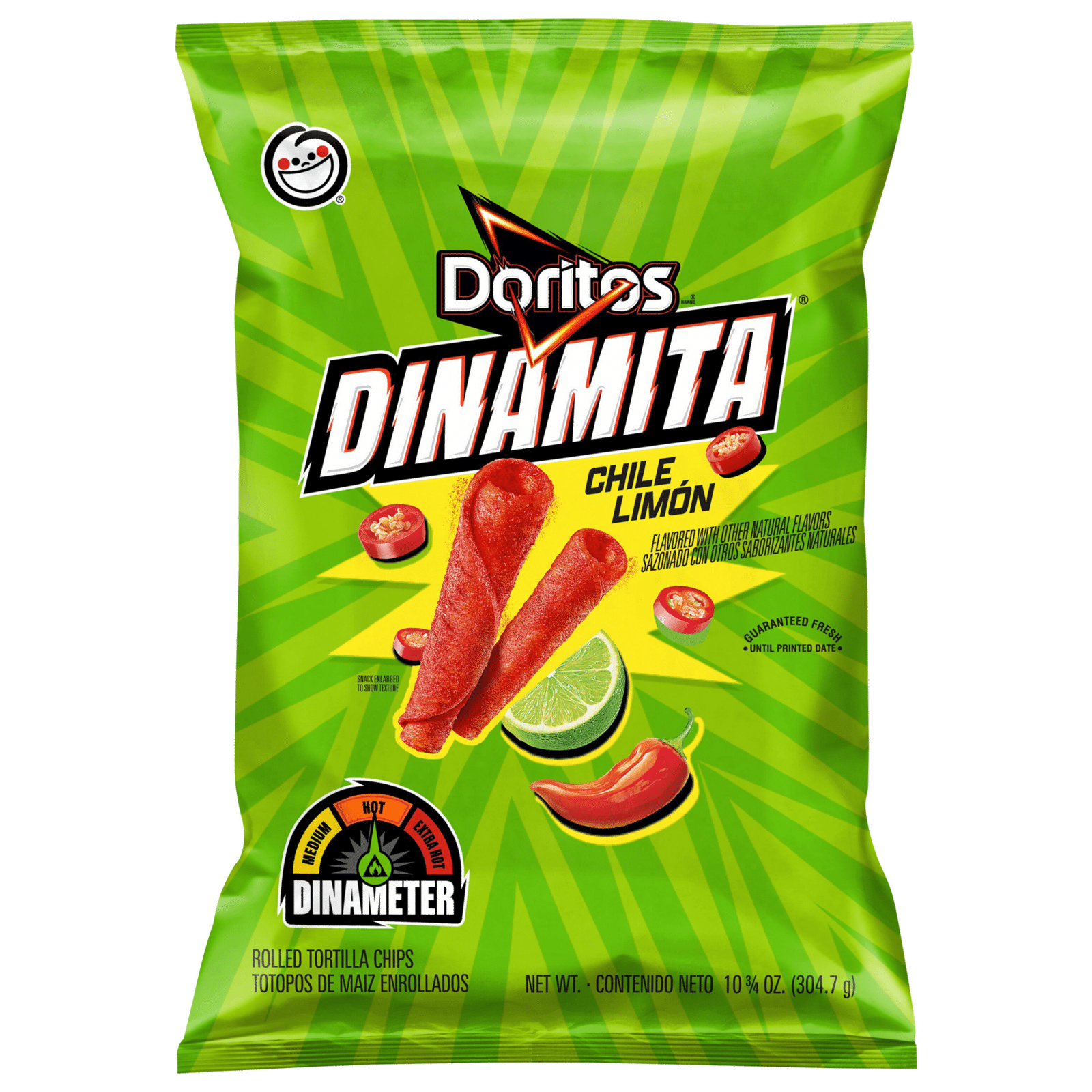 Doritos Dinamita Rolled Flavored Tortilla Chips Chile Limon
