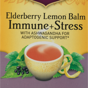 Yogi Elderberry Lemon Balm Immune + Stress Herbal Supplement 16 Tea Bags