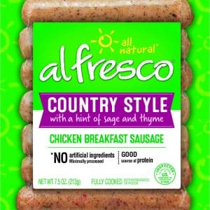Al Fresco Country Style Chicken Breakfast Sausage