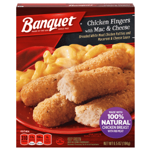 Banquet Chicken Fingers with Mac & Cheese