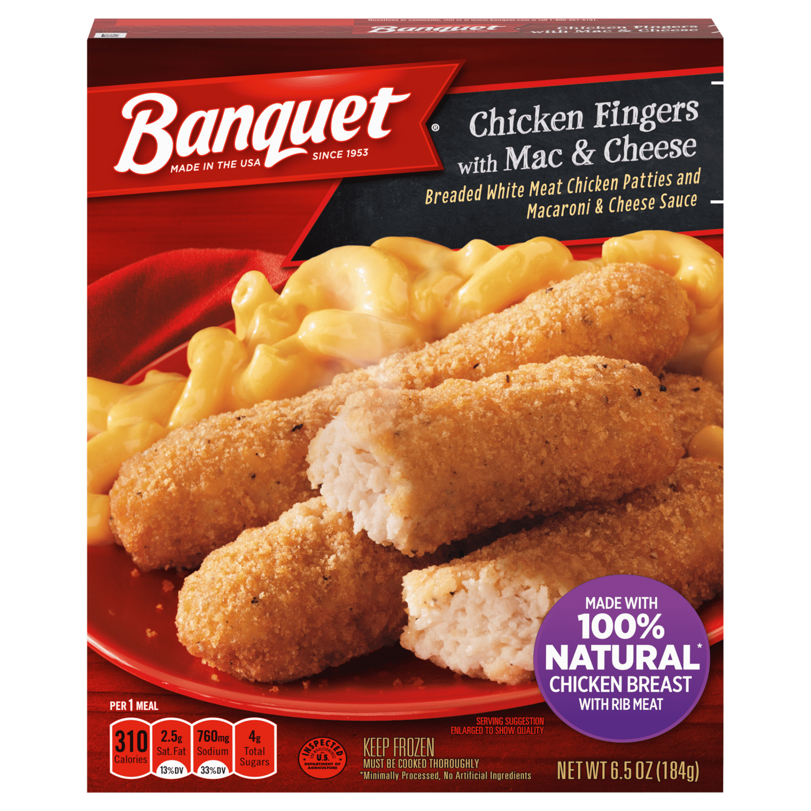 Banquet Chicken Fingers with Mac & Cheese