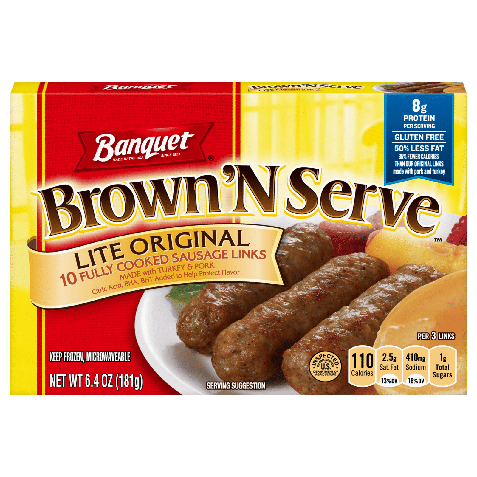 Banquet Brown 'N Serve Lite Original Sausage Links