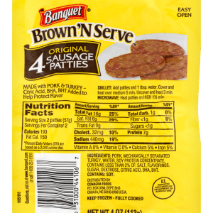 Banquet Brown 'N Serve Original Sausage Patties