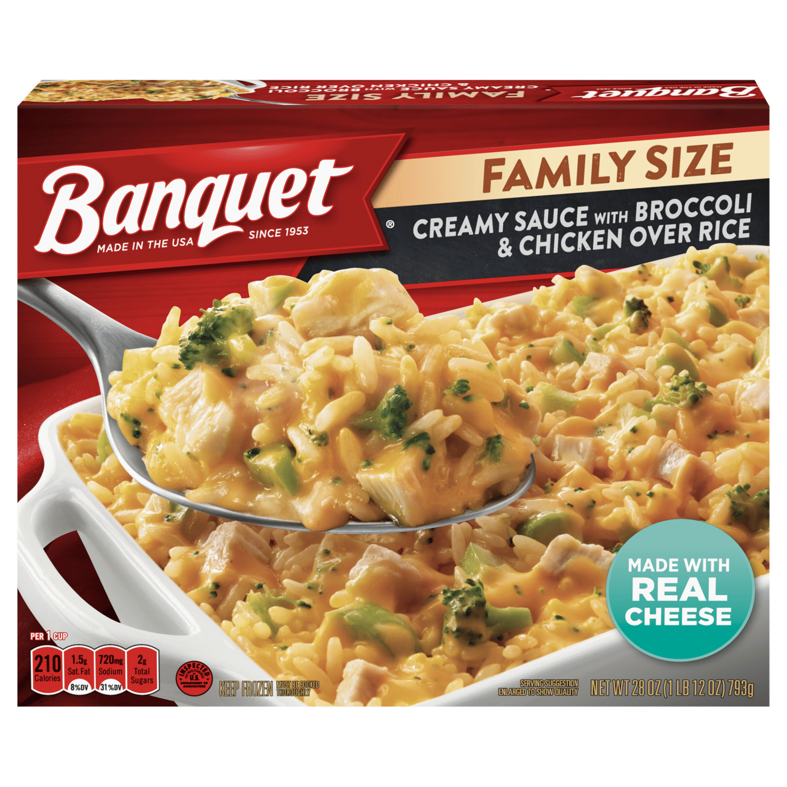 Banquet Creamy Sauce with Broccoli & Chicken Over Rice Family Size