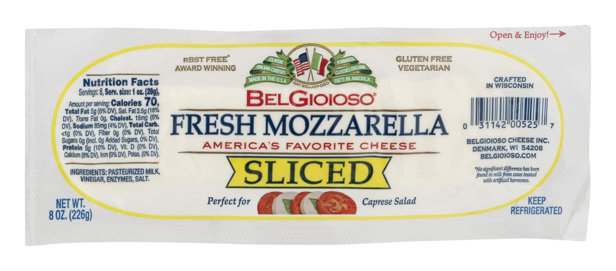 BelGioioso Fresh MOzzarella Cheese Sliced