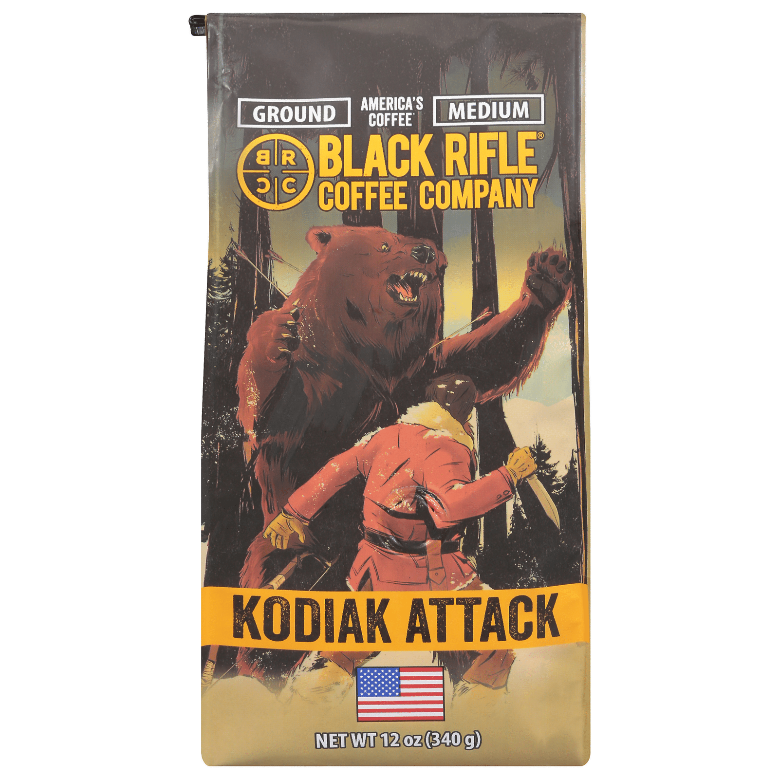 Black Rifle Coffee Company America's Coffee Medium Kodiak Attack Ground Coffee