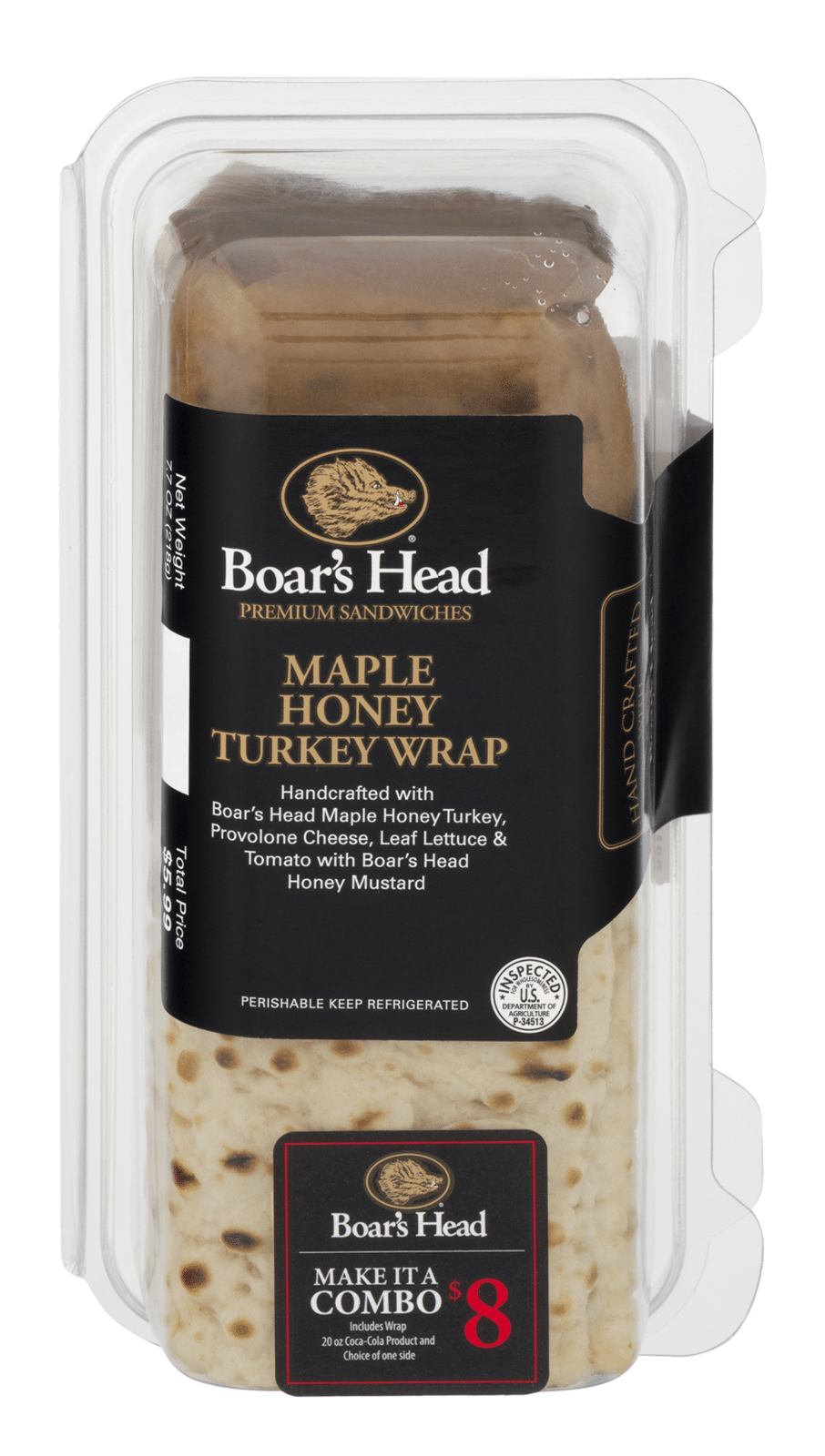Boar's Head Turkey Wrap Maple Honey