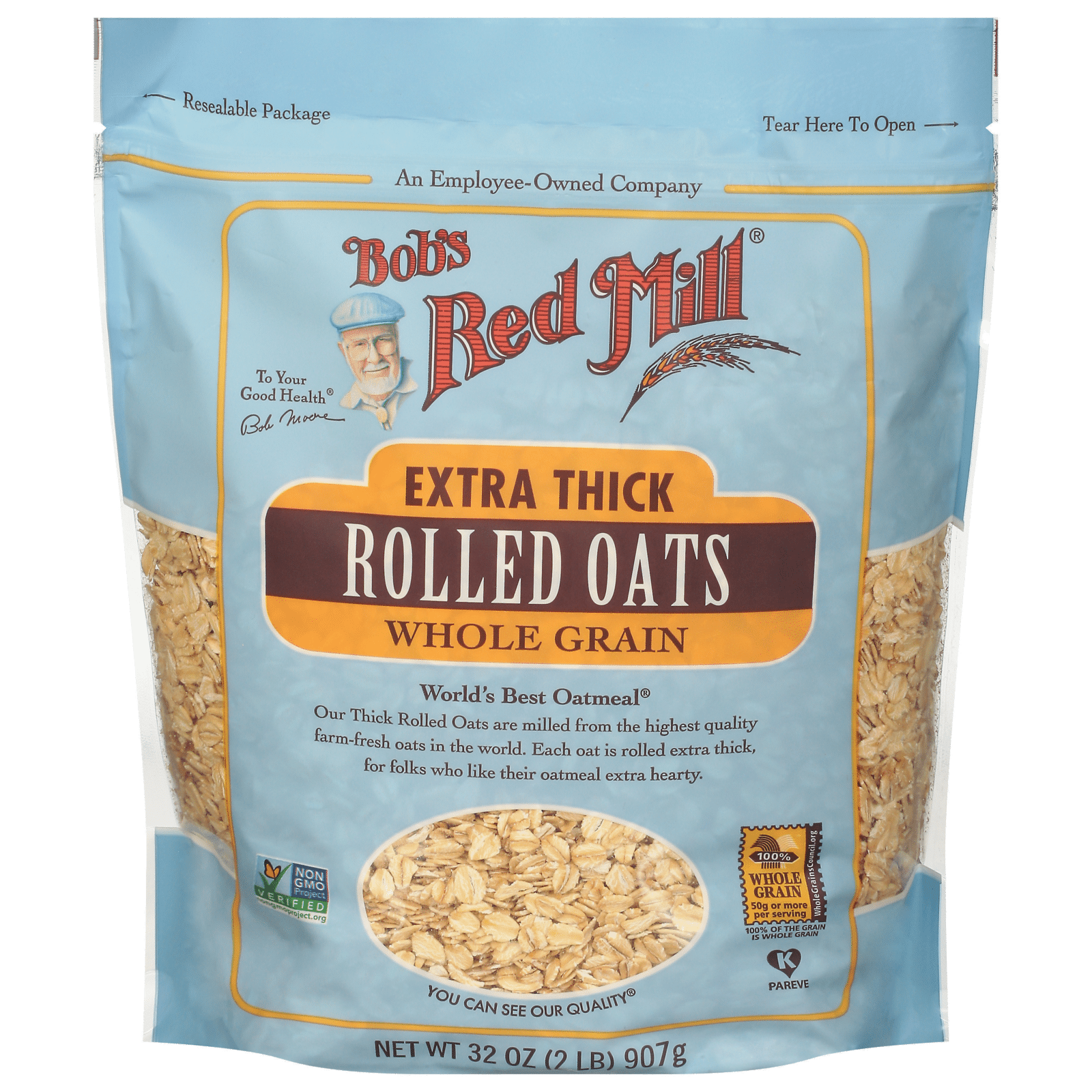 Bob's Red Mill Extra Thick Rolled Oats Whole Grain