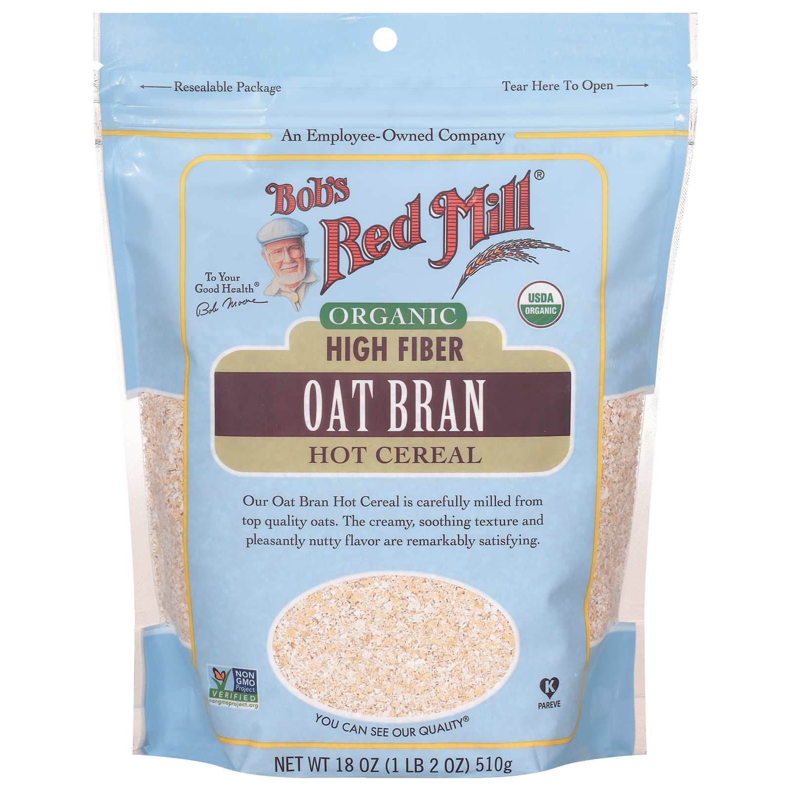 Bob's Red Mill Organic Oat Bran Hot Cereal
