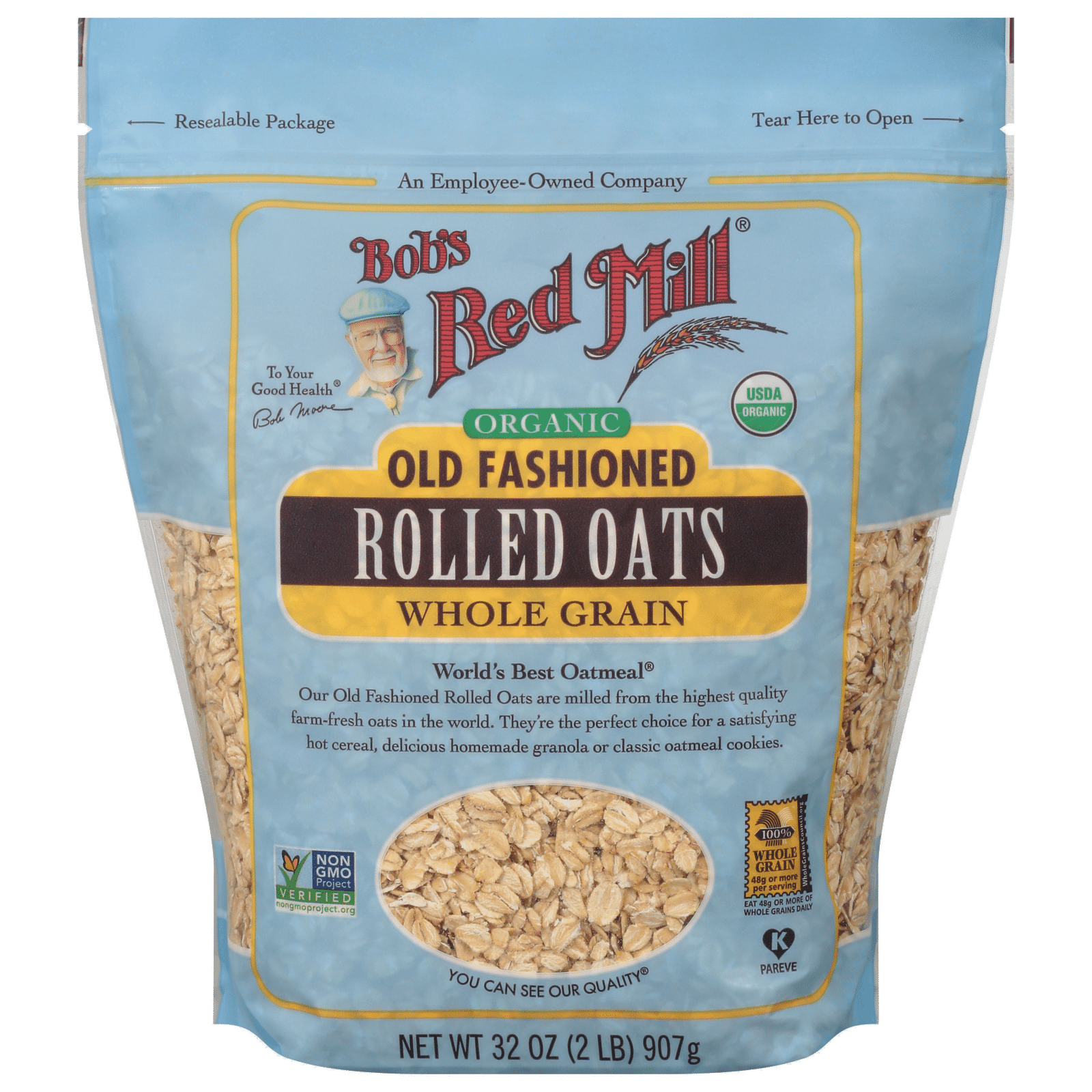Bob's Red Mill Organic Old Fashioned Whole Grain Rolled Oats
