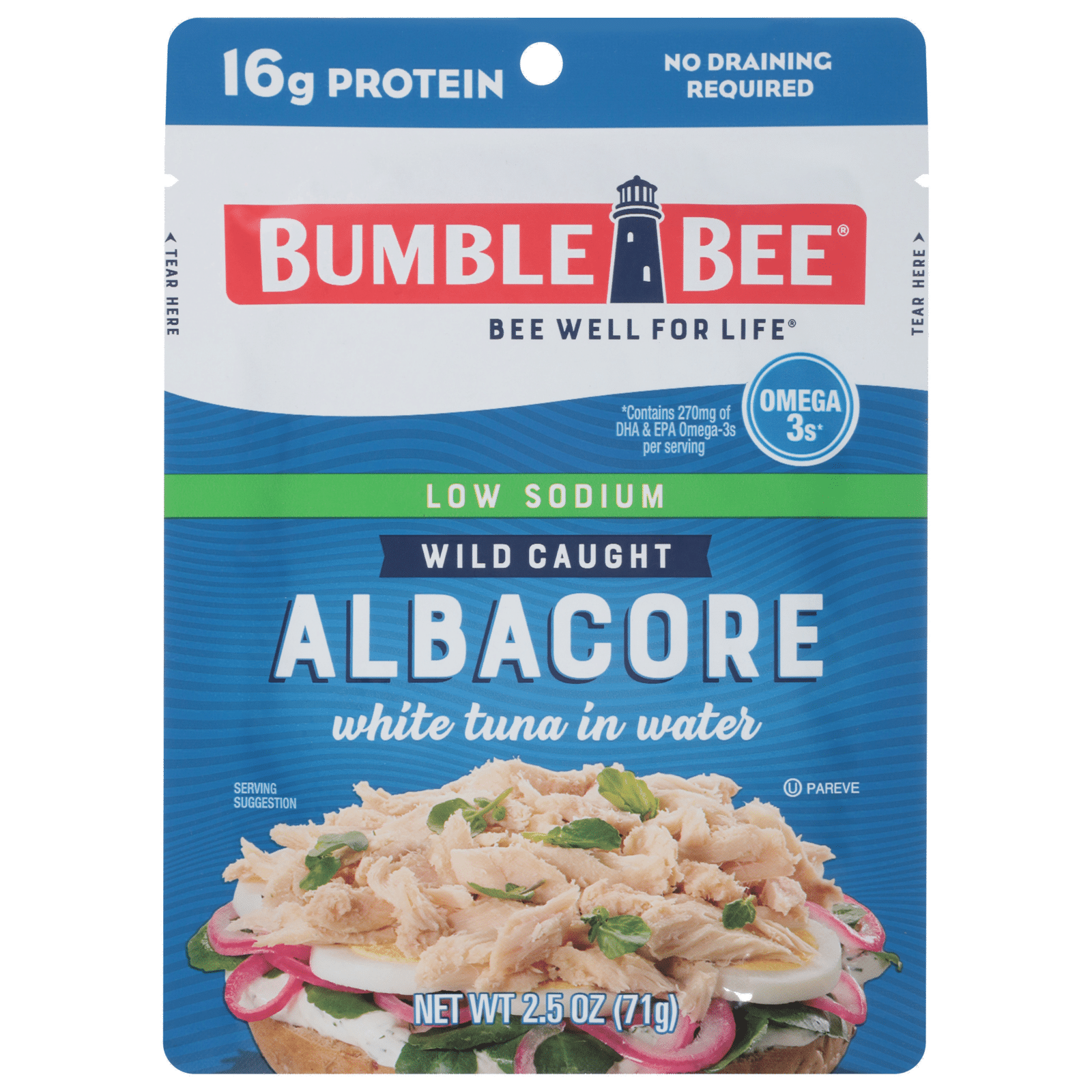 Bumble Bee Low Sodium Wild Caught Albacore White Tuna In Water