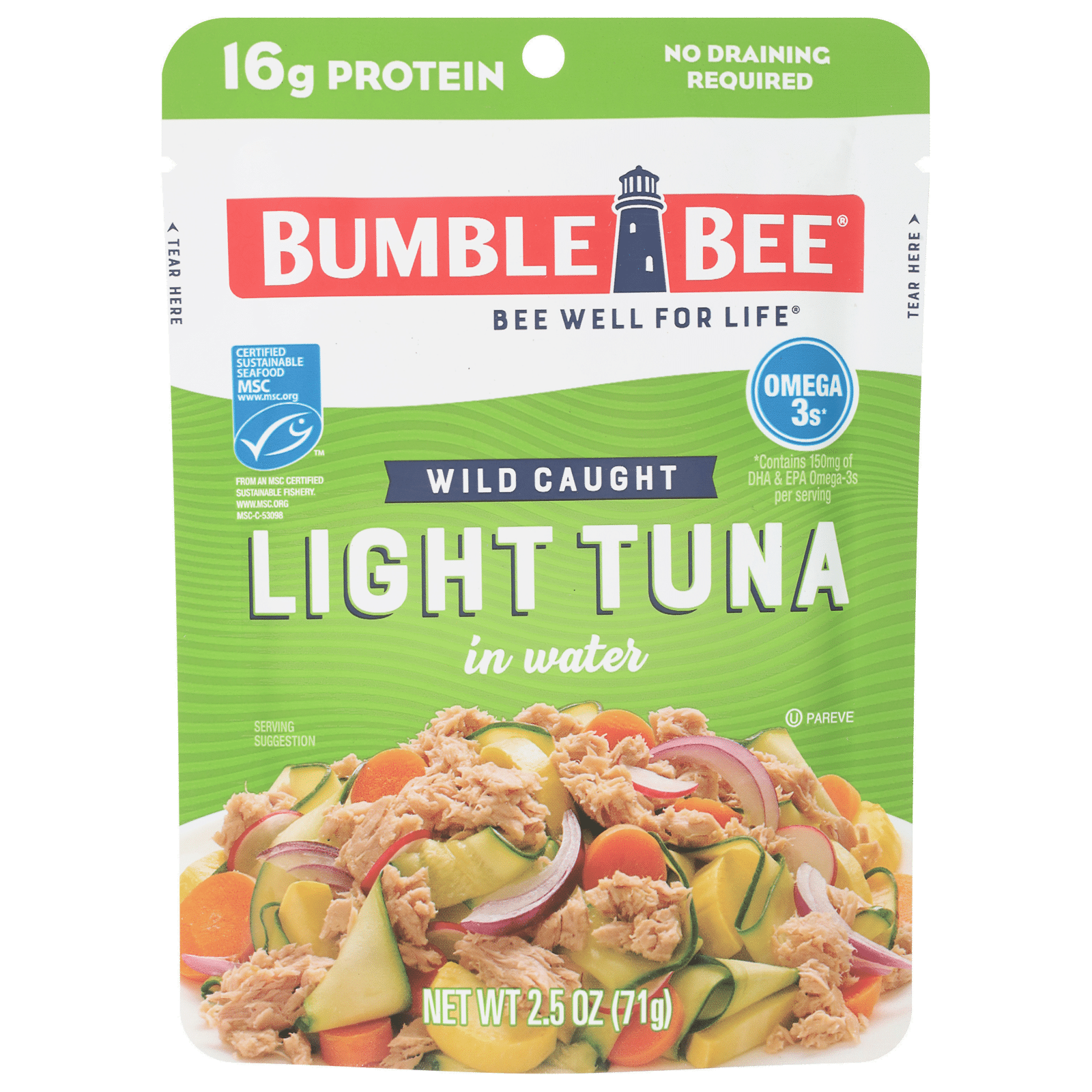 Bumble Bee Single-Serve Light Tuna in Water