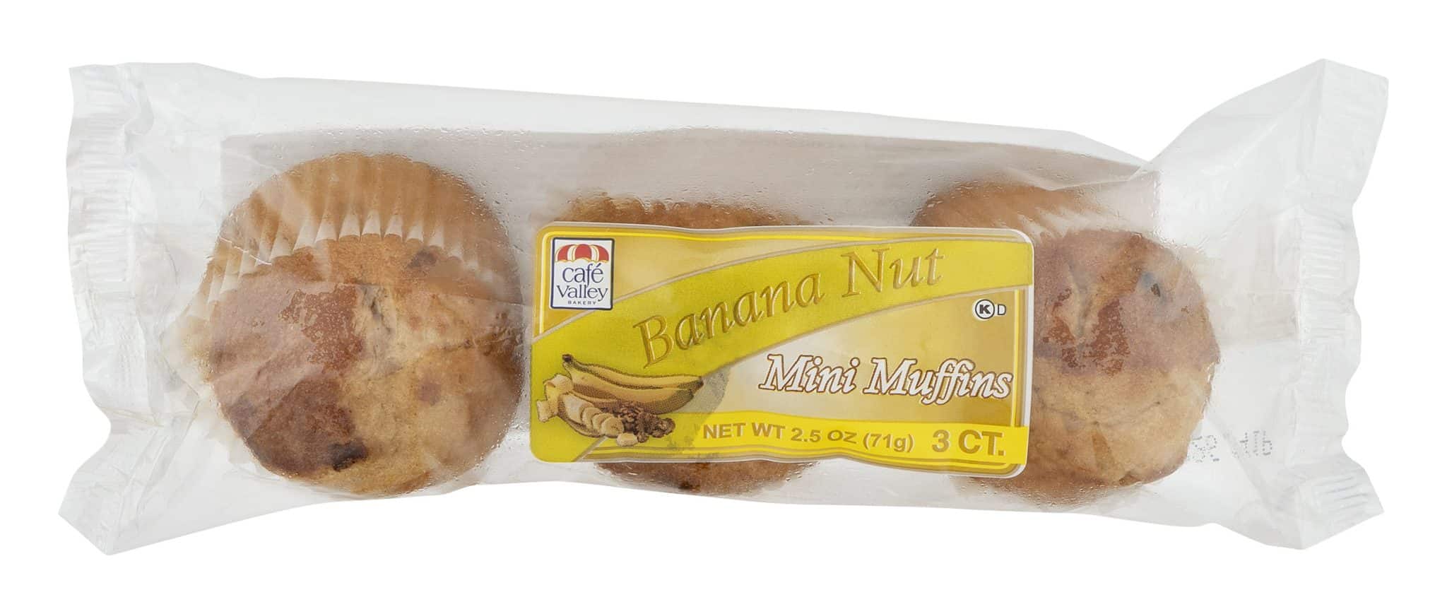 Cafe Valley Bakery Mini Muffins Banana Nut