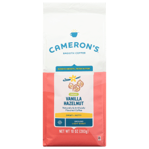 Cameron's Smooth Coffee Vanilla Hazelnut Light Roast Ground Coffee Decaffeinated
