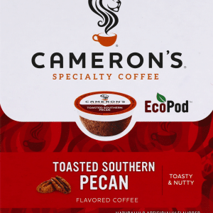 Camerons Ecopod Toasted Southern Pecan Flavored Coffee 24 Single Serve Pods