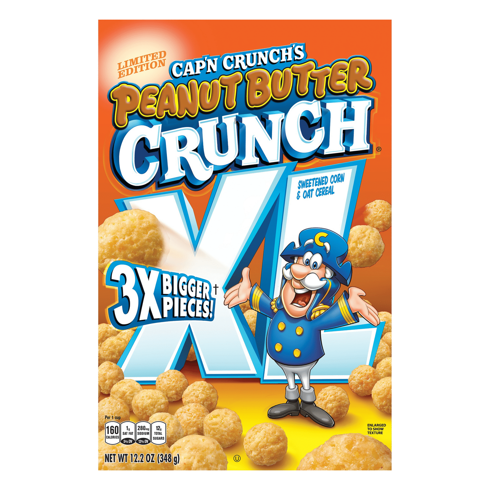 Cap'n Crunch's Peanut Butter Crunch XL Sweetened Corn & Oat Cereal