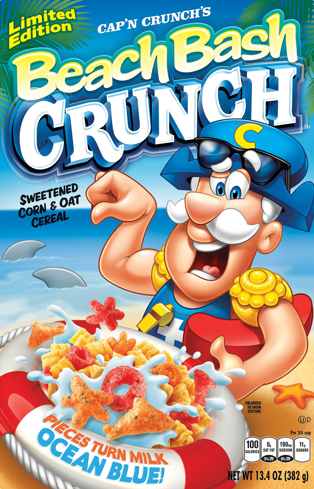Cap'n Crunch's Beach Bash Crunch Sweetened Oat & Corn Cereal