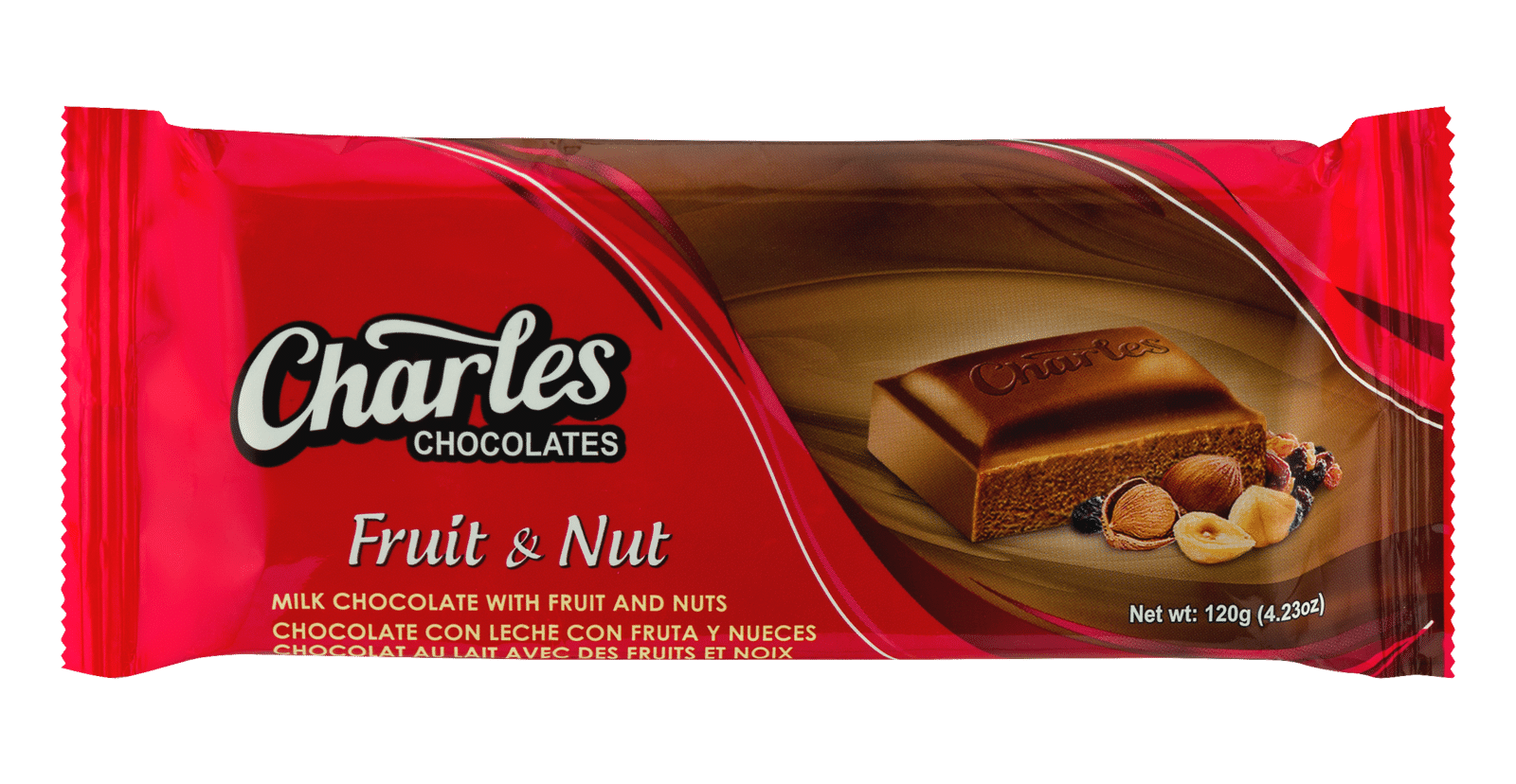 Charles Chocolates Milk Chocolate with Fruit And Nuts