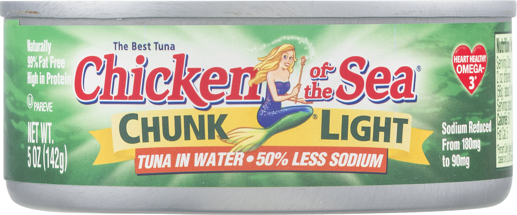 Chicken Of The Sea Chunk Light Tuna In Water 50% Less Sodium