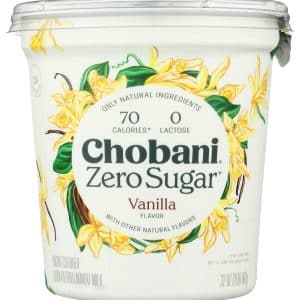 Chobani Zero Sugar Yogurt-Cultured Ultra-Filtered Nonfat Milk Vanilla Flavor