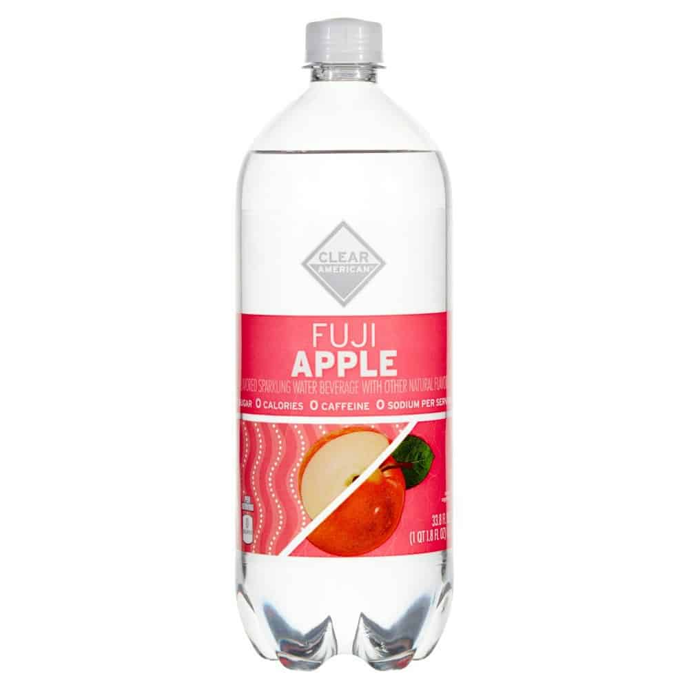 Clear American Sparkling Water Beverage Fuji Apple