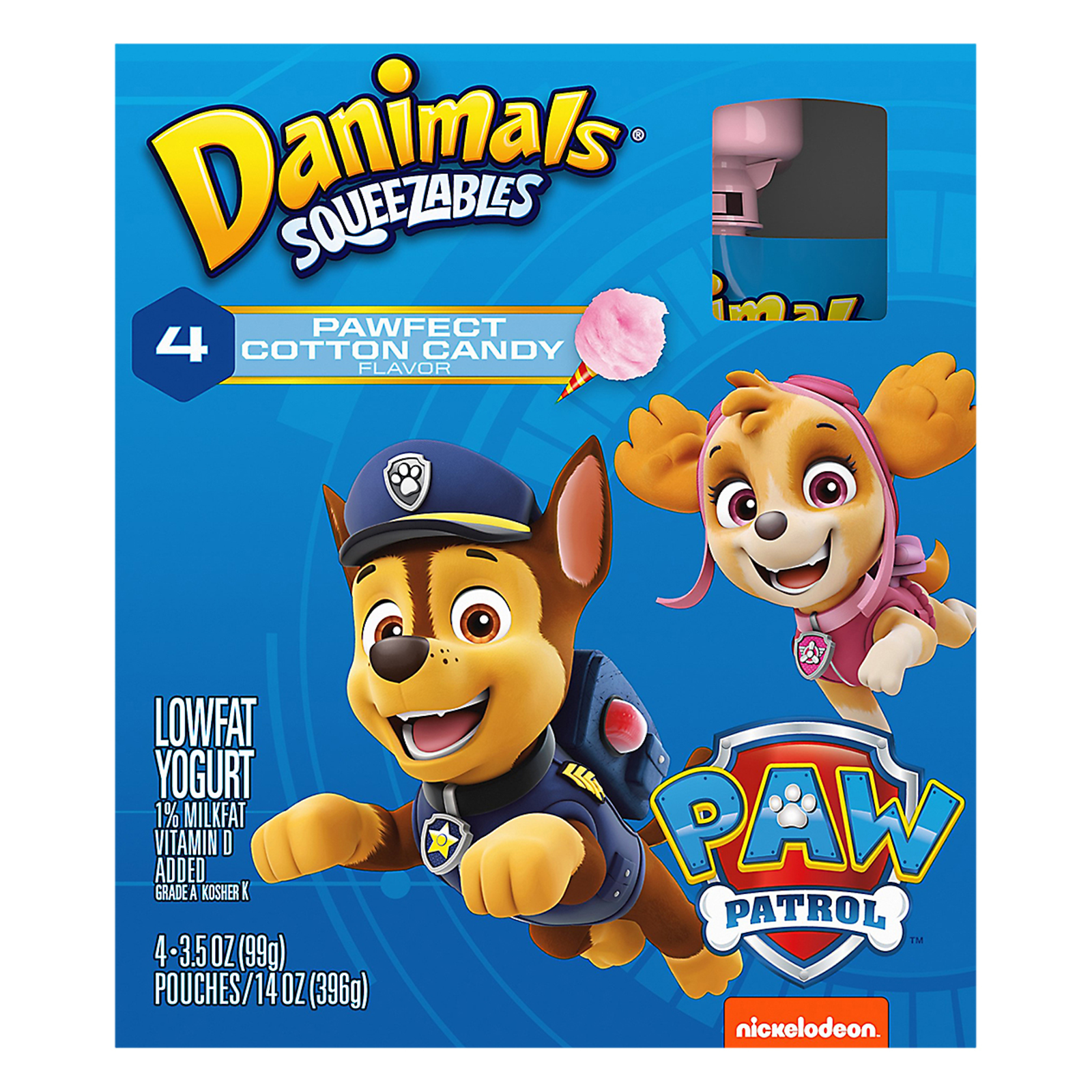 Dannon Danimals Squeezables LowFat Cotton Candy Yogurt