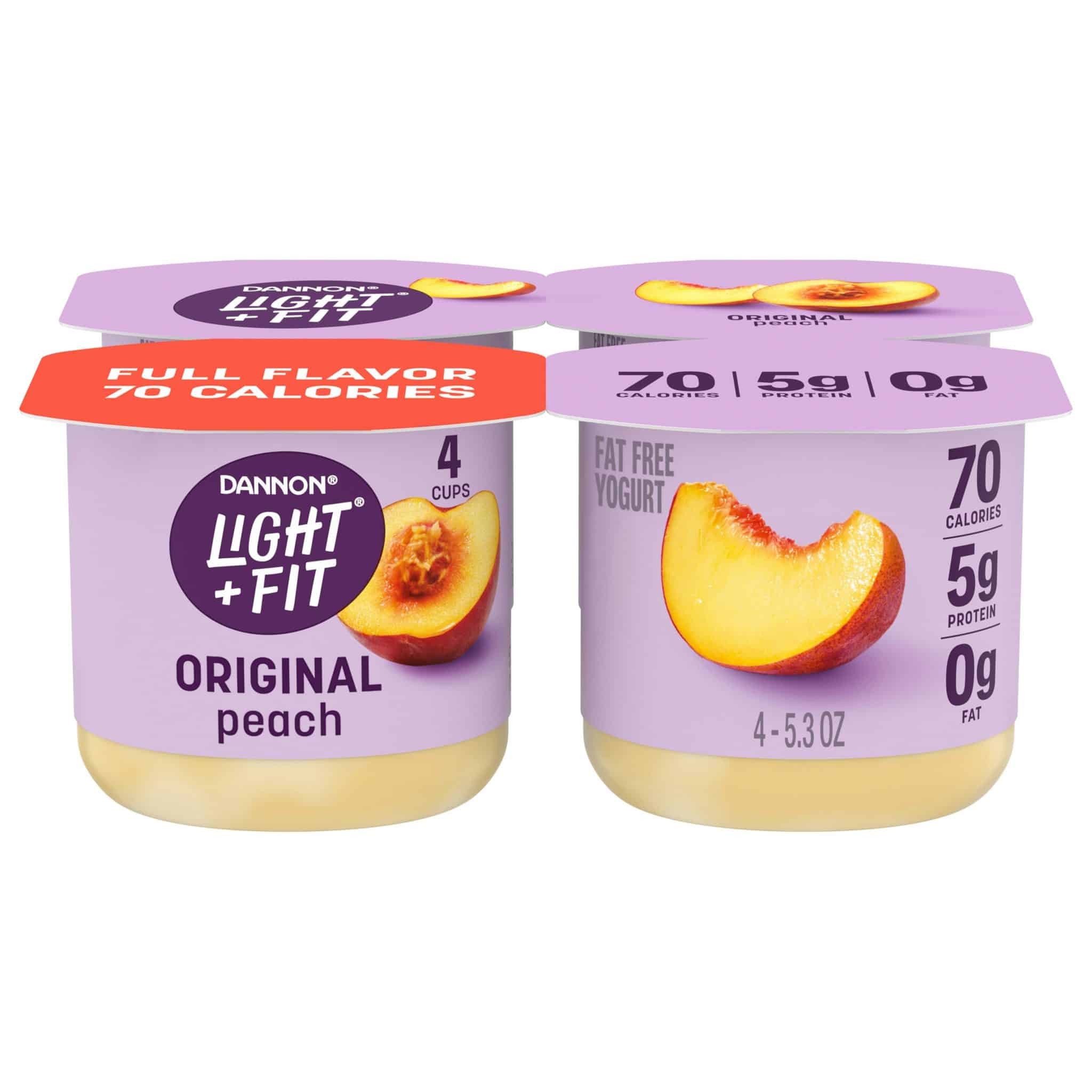 Dannon Light + Fit Nonfat Yogurt Original Peach