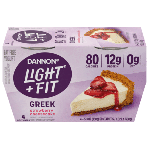 Dannon Light & Fit Greek Nonfat Yogurt Strawberry Cheesecake