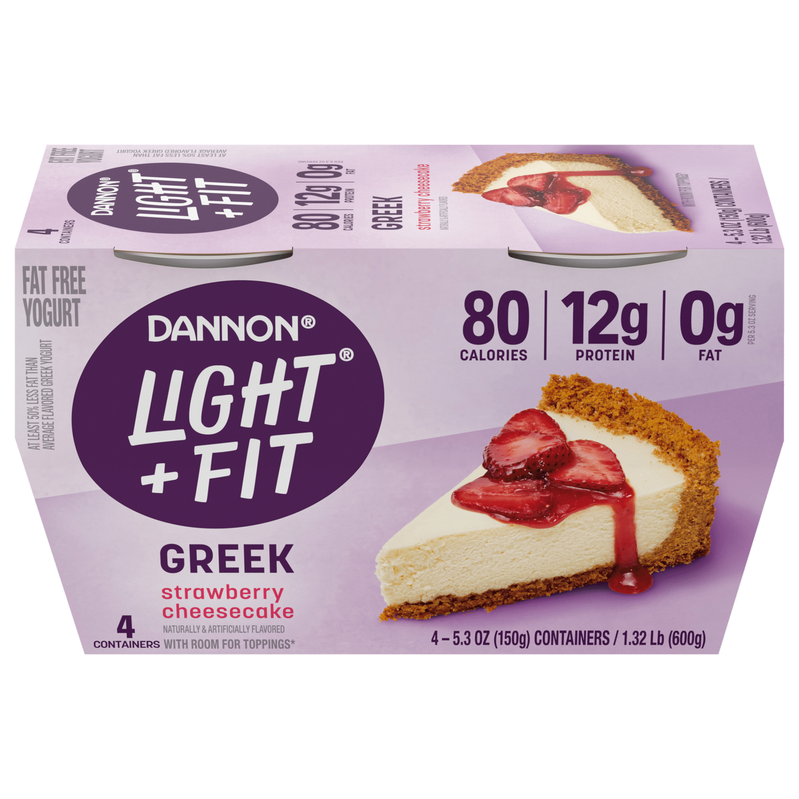 Dannon Light & Fit Greek Nonfat Yogurt Strawberry Cheesecake