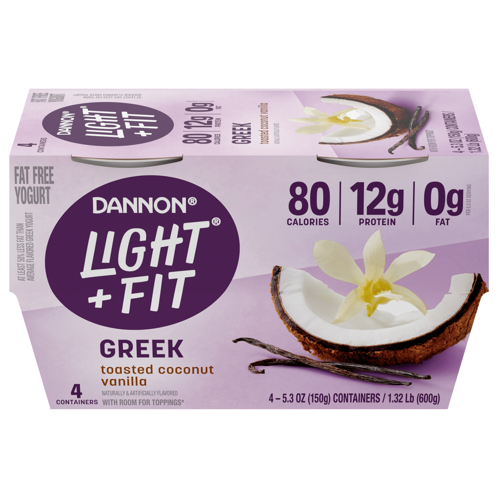 Dannon Light & Fit Greek Toasted Coconut Vanilla