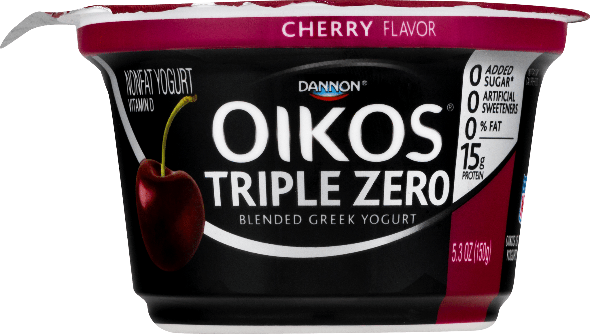 Oikos Triple Zero Blended Greek Nonfat Yogurt Cherry