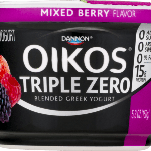 Oikos Triple Zero Blended Greek Nonfat Yogurt Mixed Berry