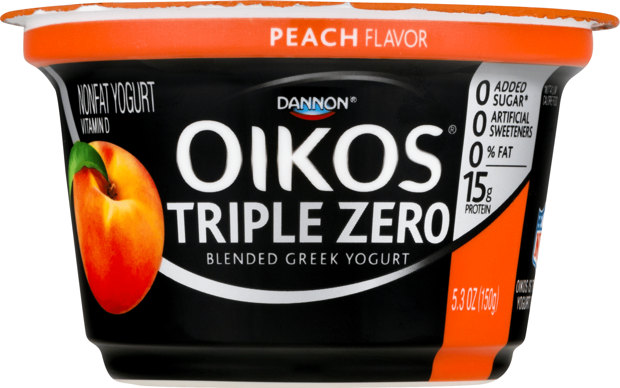 Oikos Triple Zero Blended Greek Nonfat Yogurt Peach