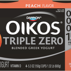 Oikos Triple Zero Blended Greek Nonfat Yogurt Peach