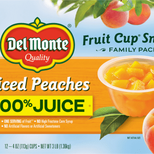 Del Monte Family Pack Diced Peaches In 100% Juice Fruit