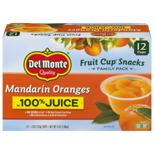 Del Monte Mandarin Oranges Fruit Cup Snacks in 100% Juice