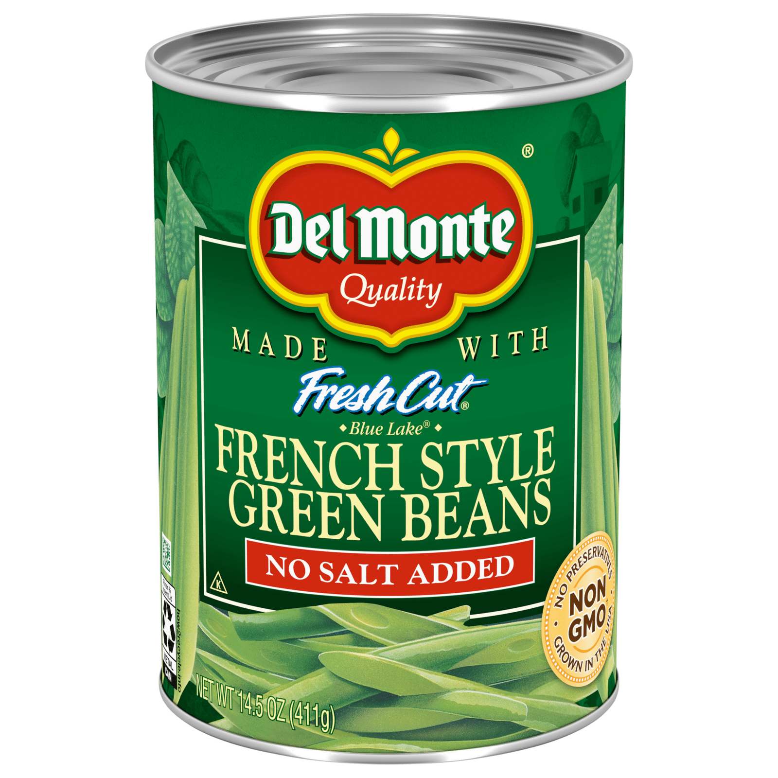 Del Monte Green Beans French Style No Salt Added