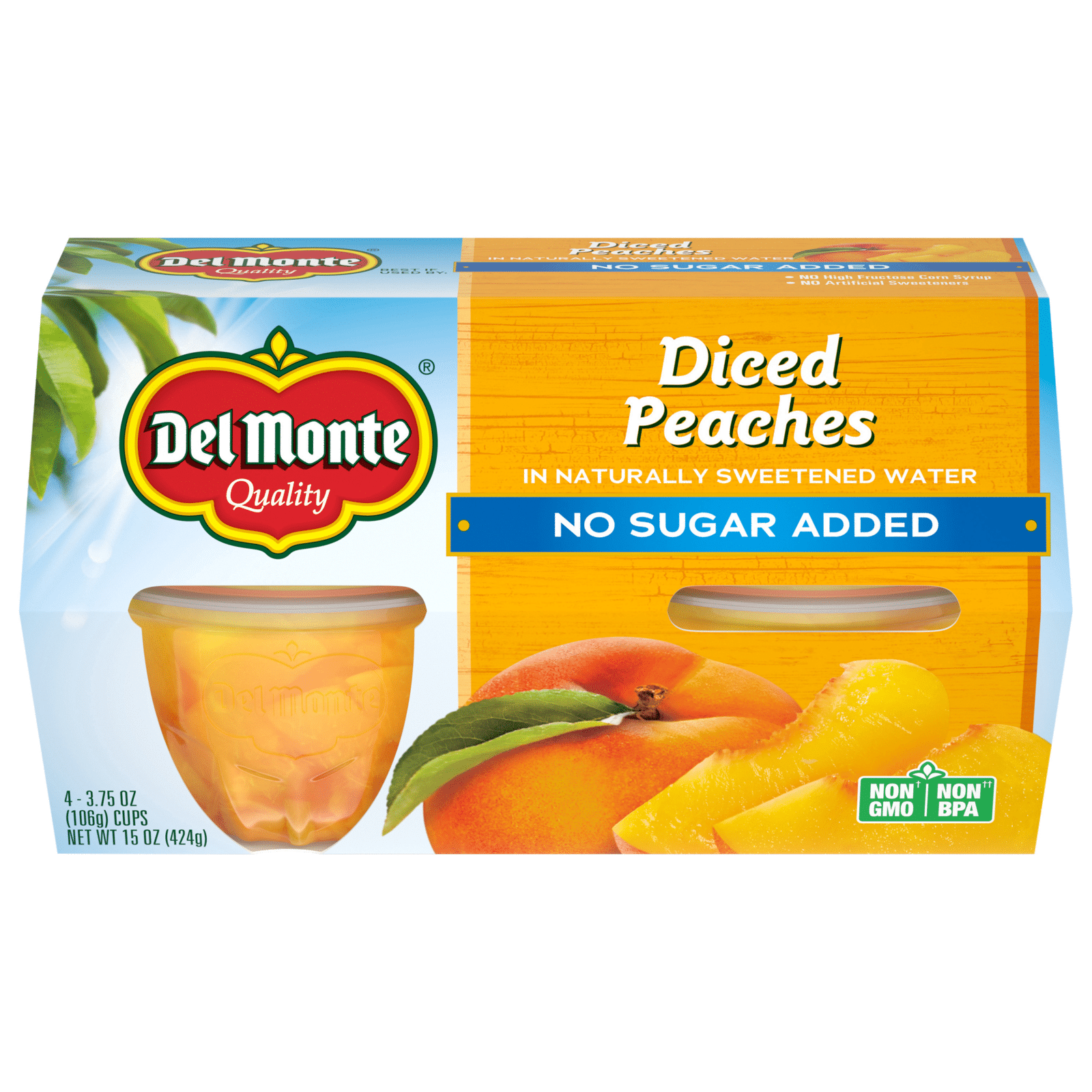 Del Monte Diced Peaches No Sugar Added