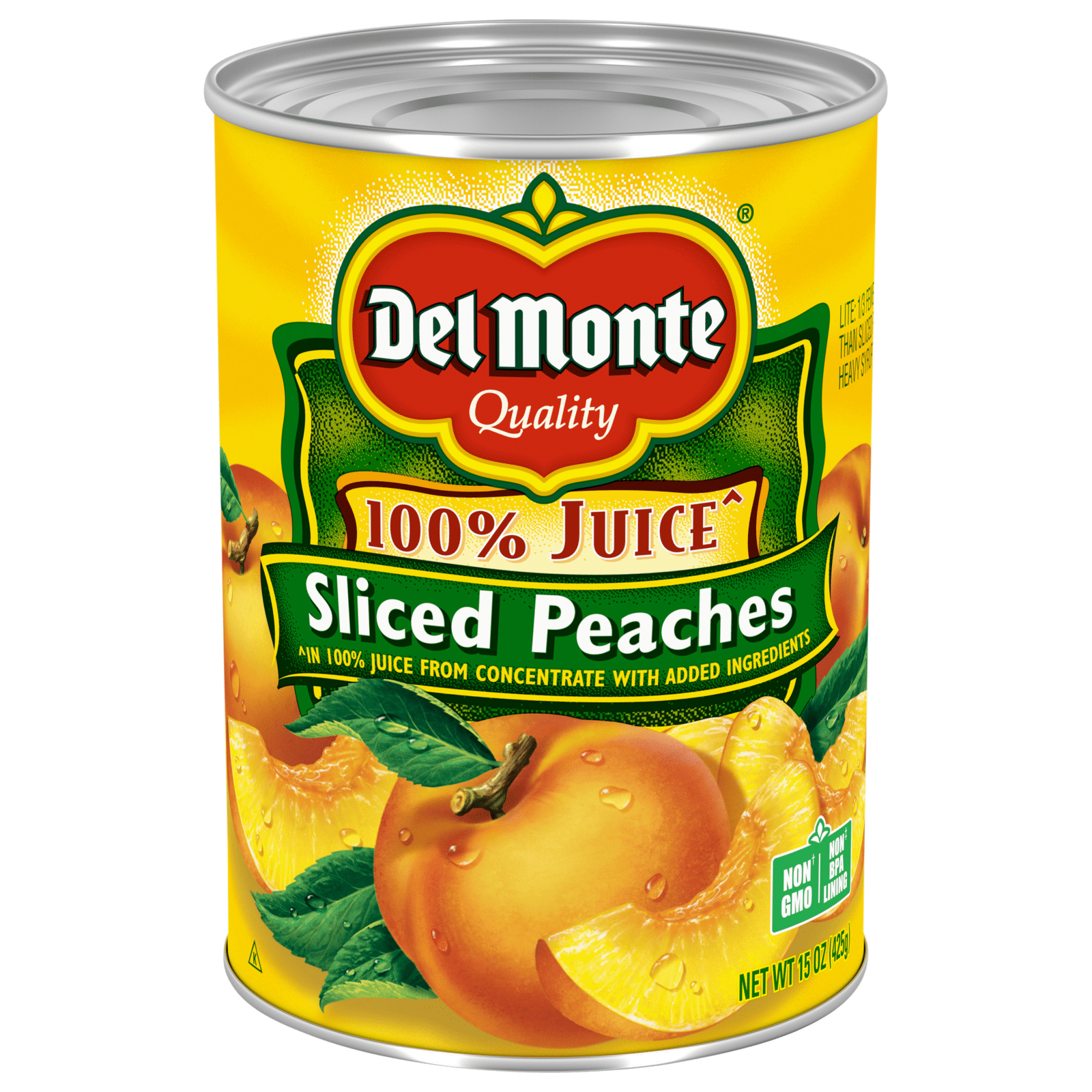 Del Monte 100% Juice Sliced Peaches