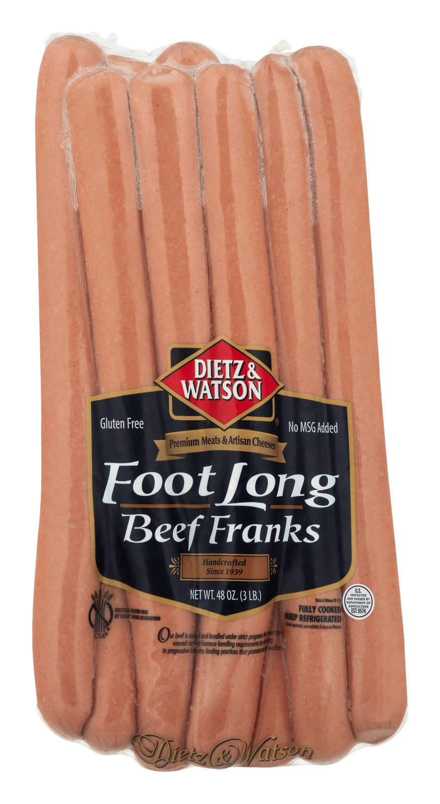 Dietz & Watson Foot Long Franks Beef