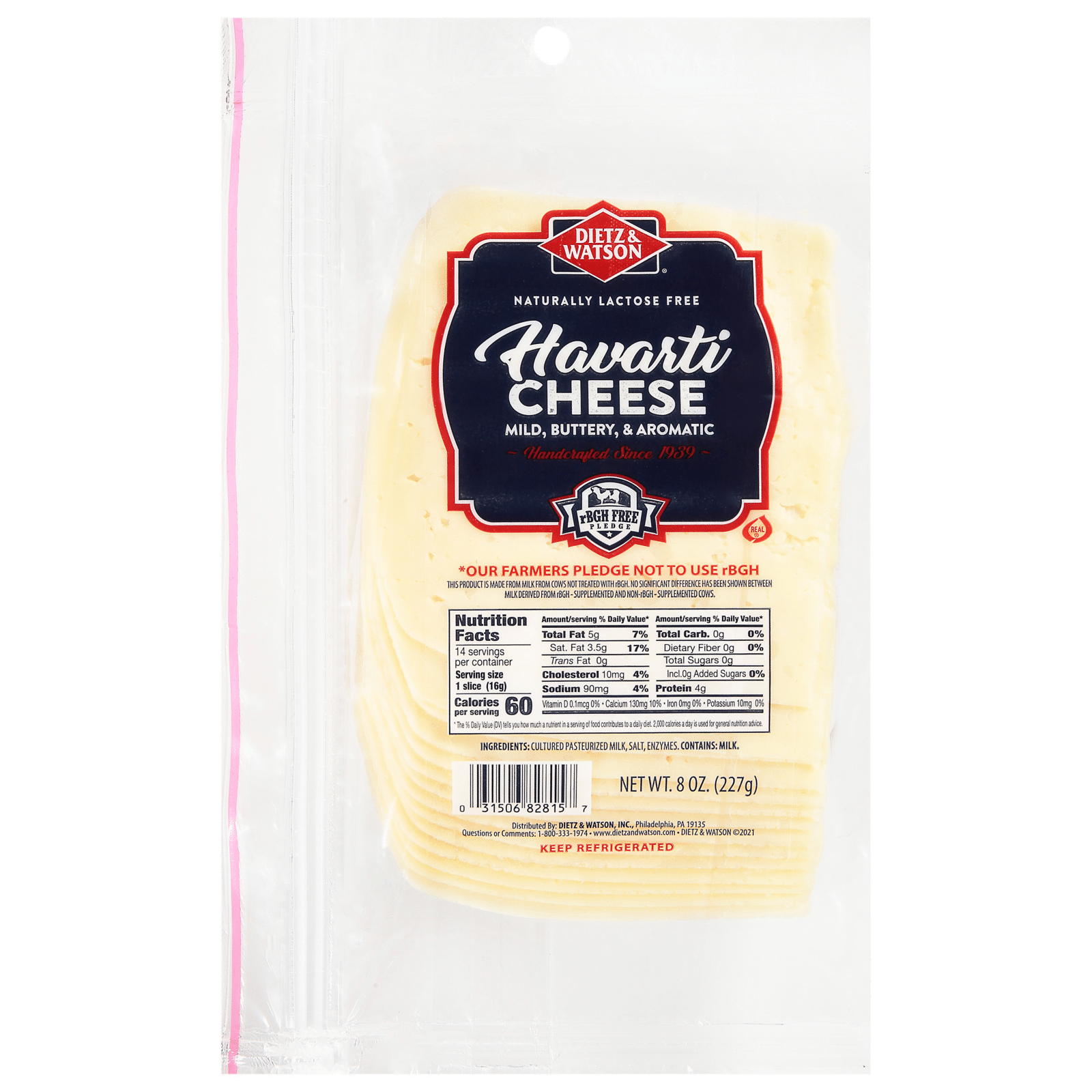 Dietz & Watson Havarti Cheese