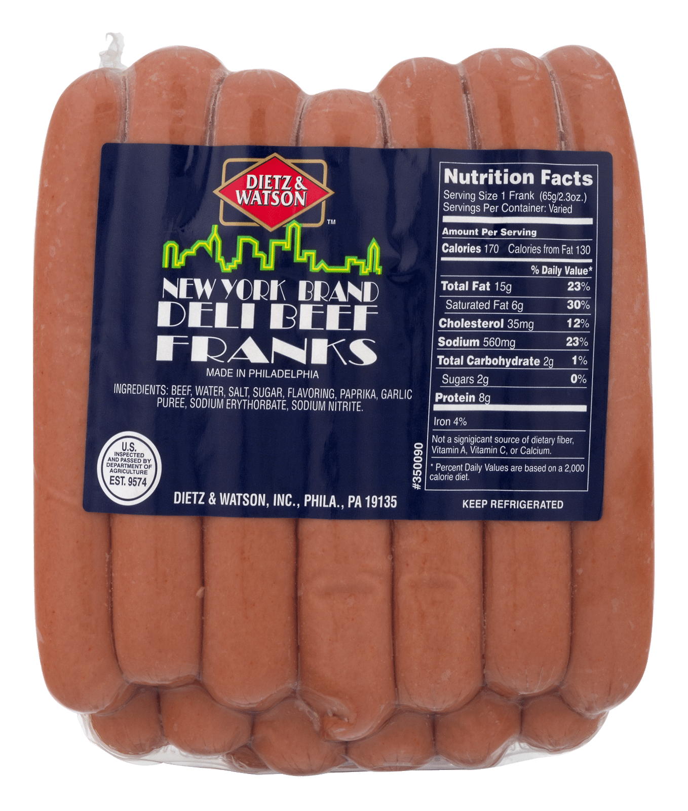Dietz & Watson New York Brand Deli Beef Franks