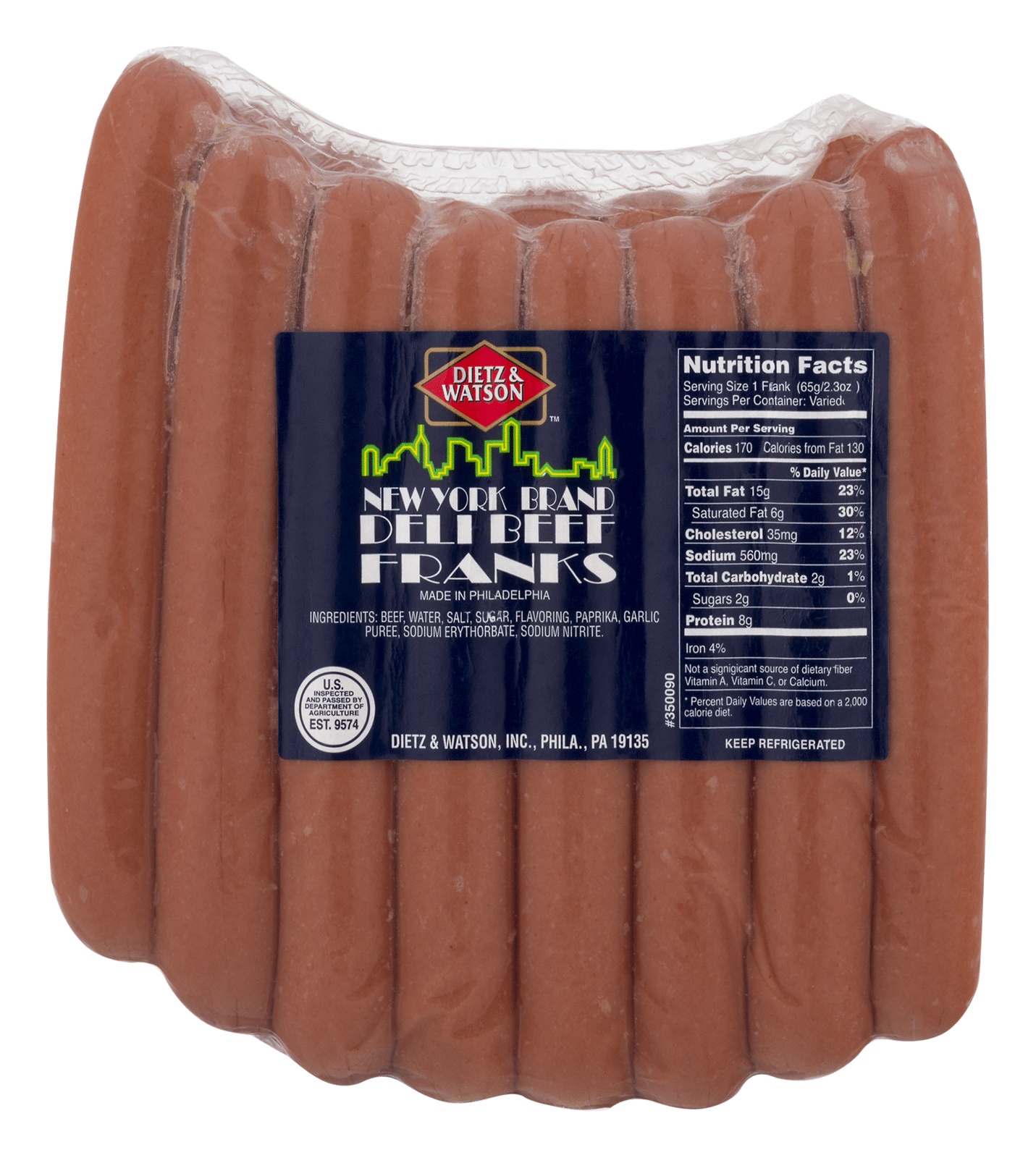 Dietz & Watson New York Brand Deli Beef Franks