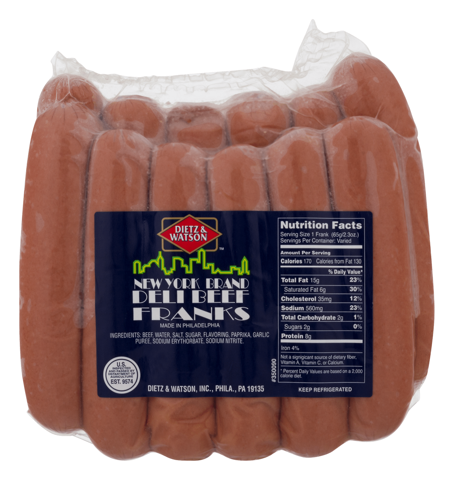 Dietz & Watson New York Brand Deli Beef Franks