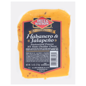 Dietz & Watson Artisan Cheeses Habanero & Jalapeno NY State Cheddar Cheese