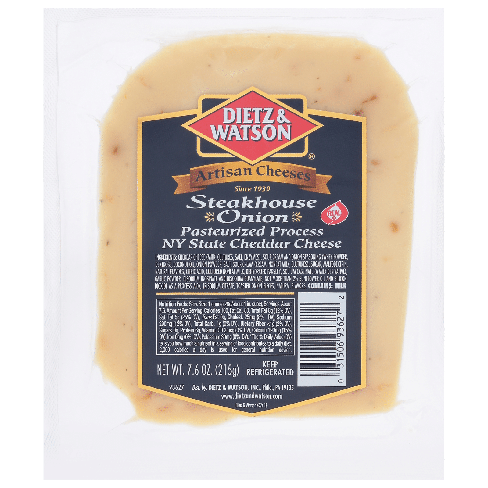 Dietz & Watson NY State Cheddar Cheese Steakhouse Onion