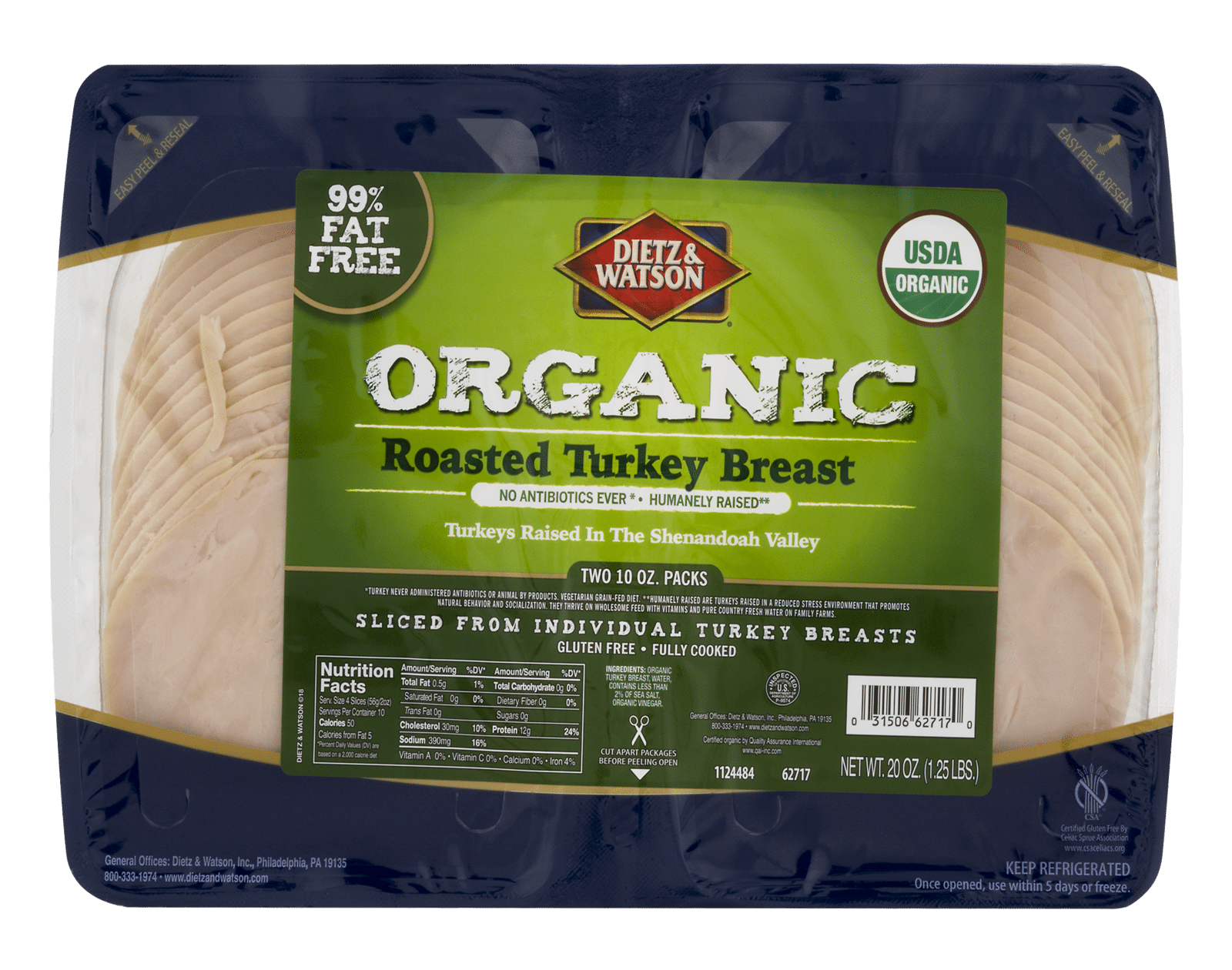Dietz & Watson Organic Roasted Turkey Breast