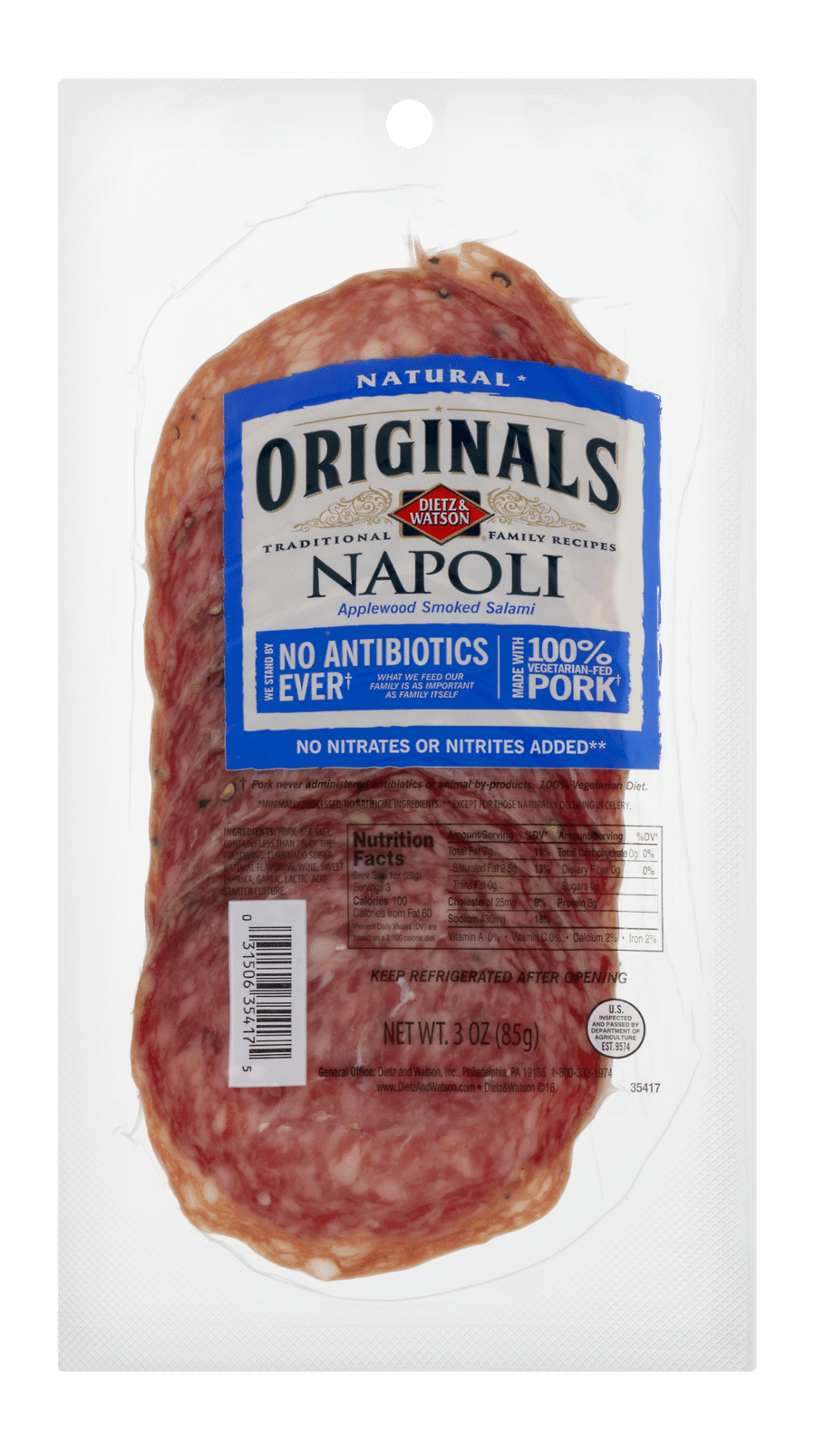 Dietz & Watson Originals Napoli Slices