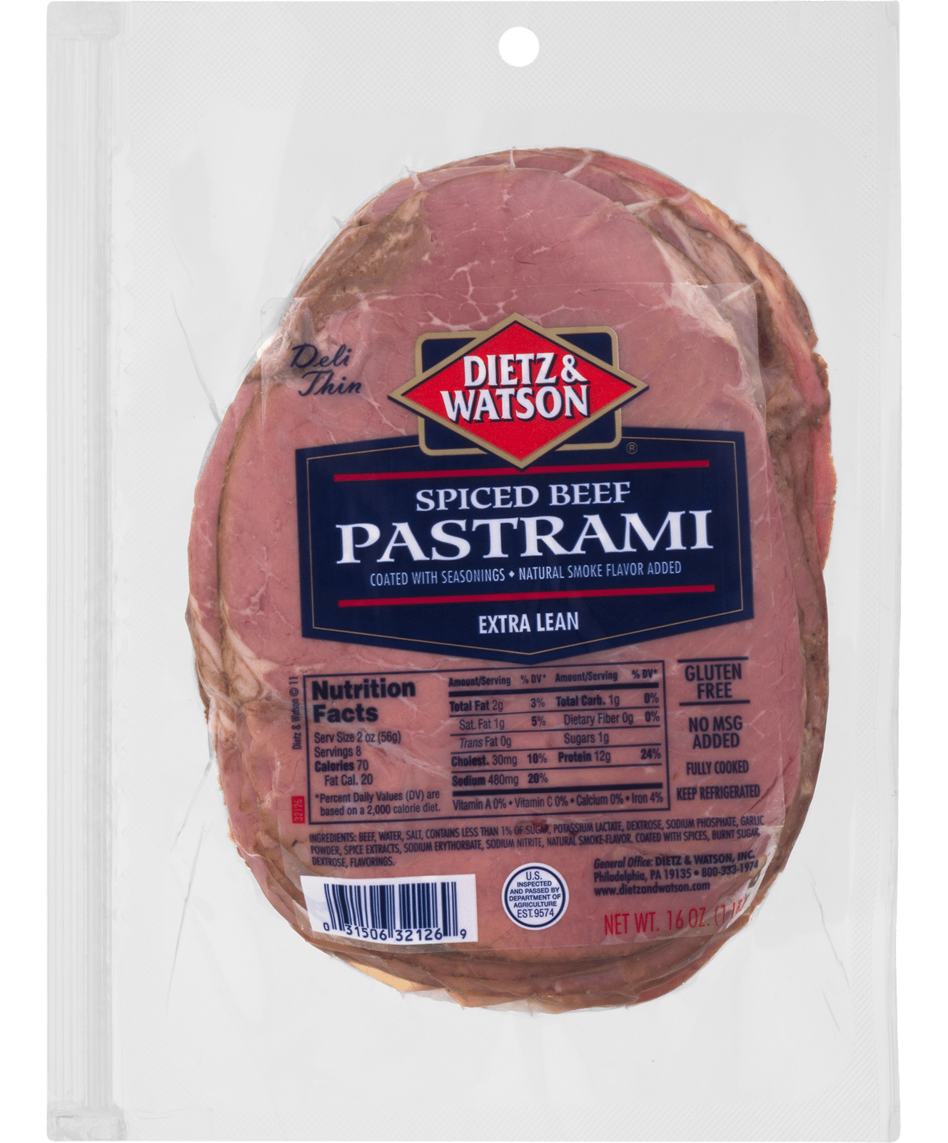 Dietz & Watson Pastrami Extra Lean Spiced Beef